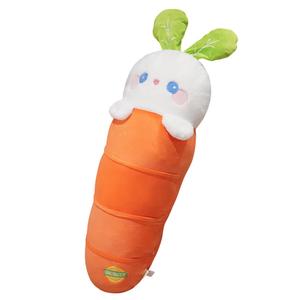 Мягкая и милая плюшевая кукла Кролик-морковка 60см/80см/100см высота MLING