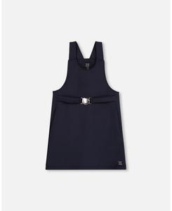 Детское платье-комбинезон Milano темно-синего цвета с пряжкой Deux par Deux, Navy blue