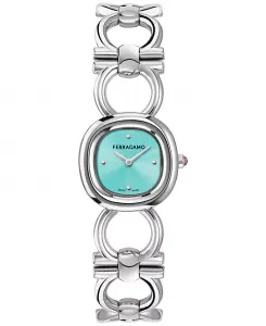 Женские часы Swiss Double Gancini с браслетом из нержавеющей стали, 25 мм Ferragamo