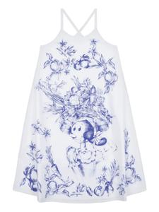 Moschino Kids платье с принтом, белый