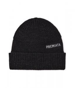 Шапка мужская Premiata шерстяная вязаная, черный