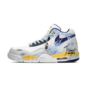 Легендарные баскетбольные кроссовки Flight Legacy Vintage мужские высокие Gray/White Nike, синий