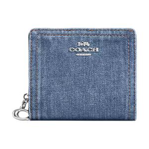 COACH Джинсовый бумажник мини женский синий, Blue