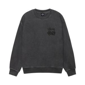 Свитер Stussy Dice Crew Pigment Dyed, Black