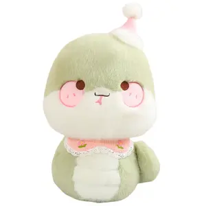 Мягкая игрушка милая детская змейка, высота 28см/32см/42см Love of wormwood, зеленый