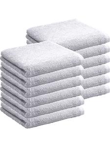 Redbest  Махровое полотенце, легкое махровое полотенце, упаковка из 12 штук, цвет Oceanside, серебристый