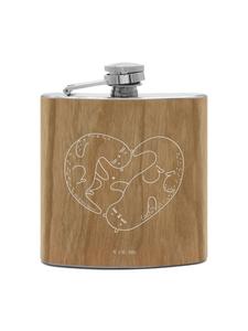 Mr. & Mrs. Panda Фляжка Hip Flask Otter Heart без надписи, коричневого цвета