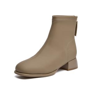 AOKANG Ботильоны женские, молочный чай, бежевый