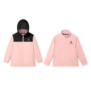 Детская куртка с капюшоном Moderate CAMEL, gardenia розовый/phantom черный