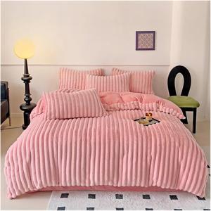 Generic Комплект постельного белья мягкий пушистый теплый зимний