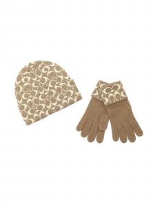 COACH Шапка в крапчатом коричневом