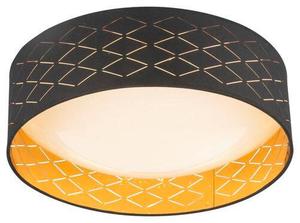 Светодиодный потолочный светильник Globo, 40x12 см, черный/золотой