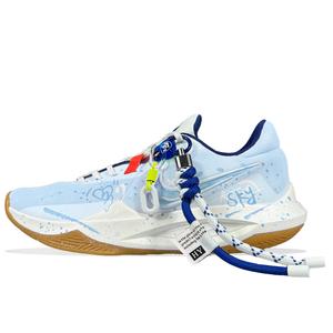 Nike Точность 6 противоскользящие износостойкие низкие баскетбольные кроссовки мужские синие, цвет Blue