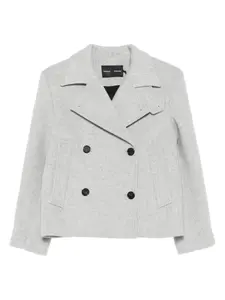 Двубортная куртка из смесовой шерсти Proenza Schouler, серый