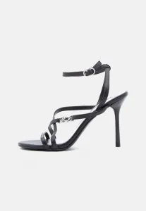 Сандалии sarabande на высоком каблуке с петлей для пальца Karl Lagerfeld, Black/Silver-Coloured