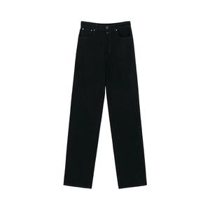 Брюки Lemaire High Waisted Straight Pants, Black