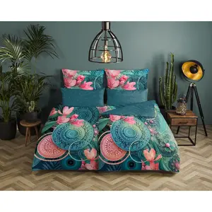 Стильная наволочка Zarha, хлопок, мако-сатин, 40x80, 1 шт., молния, цвет петрол Hip, Petrol