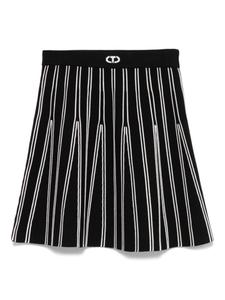 TWINSET Kids юбка с декоративной строчкой, черный