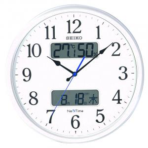 SEIKO Часы Sweeping Seconds Movement Polyester Shell Wall Clock Unisex White