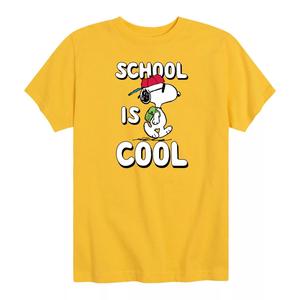 Футболка Peanuts School Is Cool для мальчиков 8–20 лет с графическим рисунком Licensed Character, желтый