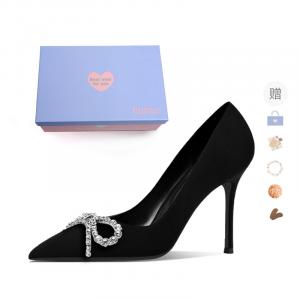 Xingdiman Туфли на высоком тонком каблуке женские, черные