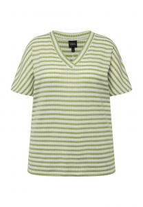 Футболка с принтом STRIPED  Ulla Popken, темно-зеленый