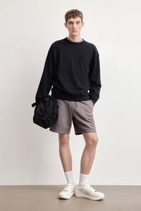 Толстовка свободного кроя из стираного хлопка H&M, черный