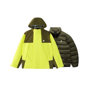 FILA FUSION Пуховик FOB унисекс 2 штуки Ванильный Бирюзовый, Vanilla Turquoise