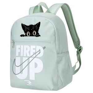 Nike Полиэстеровый рюкзак унисекс оливковый, Cute Black Cat