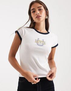 Футболка Levi's Riley реглан с вестерном, белая