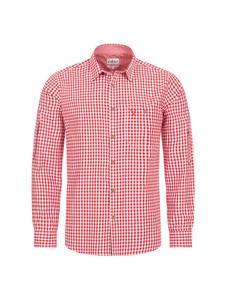Традиционная рубашка Сепп с длинными рукавами красного цвета Nübler