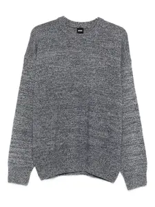 Пятнистый свитер с круглым вырезом BOSS, серый