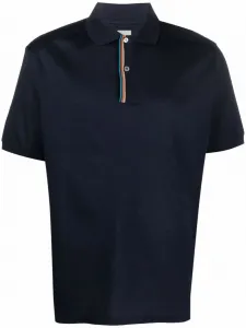 Рубашка поло с отделкой Signature Stripe Paul Smith, синий