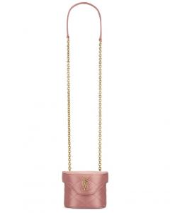 Мини-сумка на цепочке June Saint Laurent, цвет Dragee