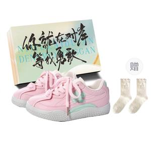 JimiXiong Женские низкие скейтбордские кеды Haze Pink с коробкой и носками в подарок, цвет Haze Pink+Box+Gift Socks