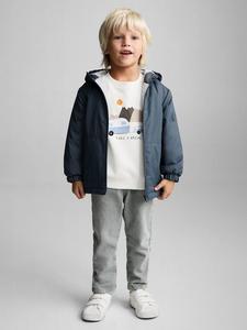 Детское куртка Jorge с капюшоном и стёжкой Mango, Medium Blue