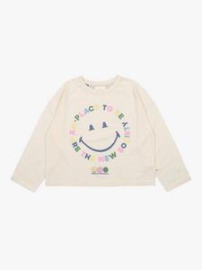 Детская футболка Happy Place из хлопка The New Society, Vanilla Cream