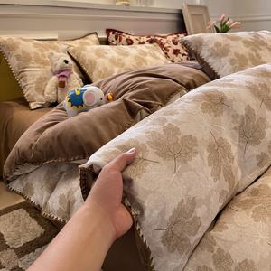 MUJI Комплект постельного белья 4 предмета, 200 см, пододеяльник 220x240 см