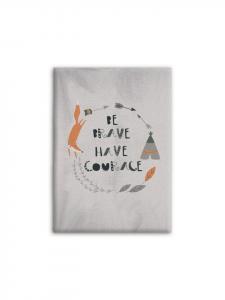 Cofi 1453 Мягкое флисовое одеяло Be Brave для тепла и комфорта, 155 x 200 см, бежевого цвета