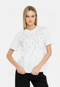 Футболка LIU JO WITH APPLIQUÉS, White