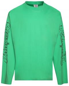 Лонгслив Vetements Metal Printed Long-Sleeve 'Neon Green', зеленый