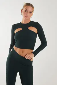 Топ с длинными рукавами Popcorn Scoop Racer Pink Vanilla, зеленый