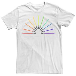 Футболка со световыми мечами «Радуга» для взрослых «Звездные войны» Licensed Character, белый