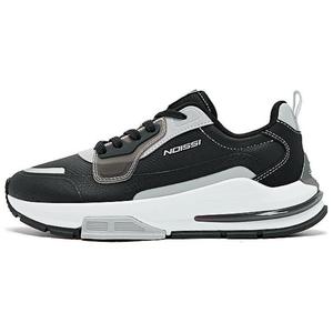 Износостойкие повседневные туфли на платформе для женщин черно-серые QIAODAN