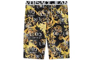 Велосипедные шорты с принтом baroque VERSACE JEANS COUTURE, черный