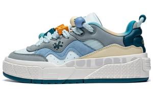 DISHINISHIDIQI x LiNing 001 UNBLOCK UNBLOCK Противоскользящие износостойкие низкие кеды для скейтбординга женские бело-синие, сине-белые