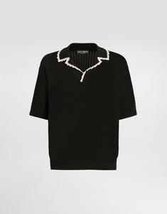 Поло из хлопка DOLCE & GABBANA, черный