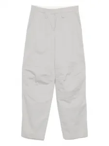 Хлопковые брюки Semicouture, серый