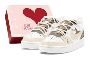 Court Borough GS Couple's, Fu Ma Shè Chinese New Year, удобный и универсальный износостойкий низкий верх Nike, tan