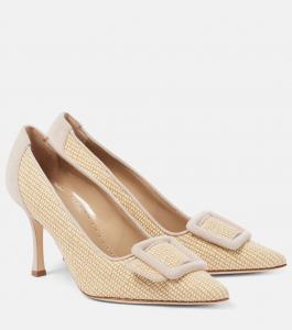 Майсейл 90 туфли из рафии Manolo Blahnik, 1105 Dcrm/2601 Mnud